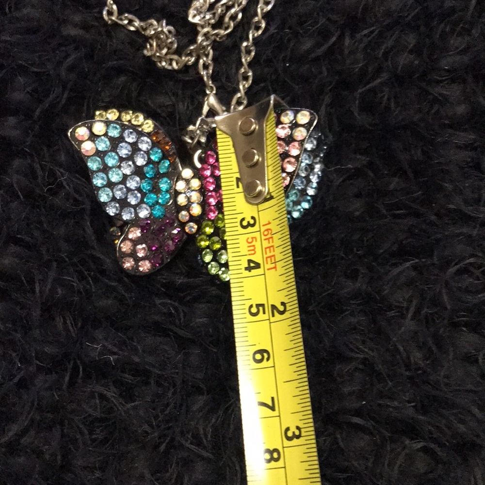 Butterfly Colorful Rhinestone Necklace - Picture 15 of 16